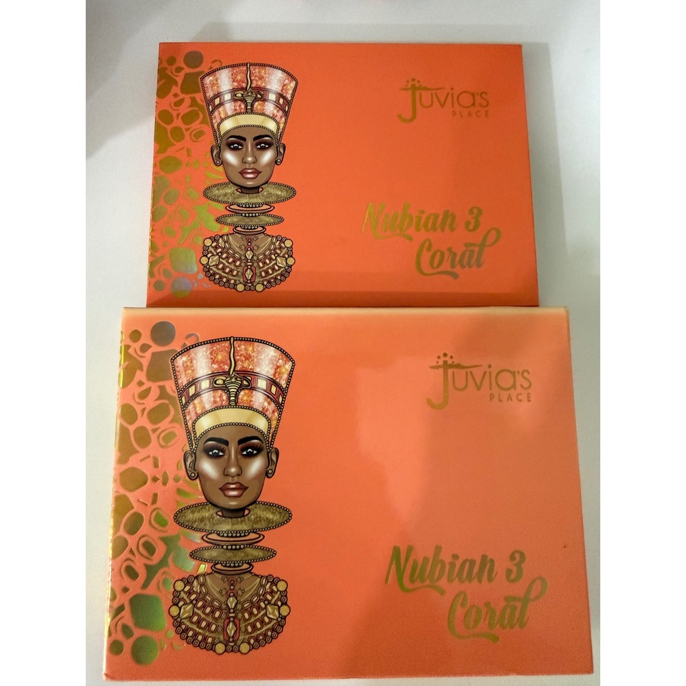 2 x Juvia's Place The Nubian 3 Coral Eyeshadow Palette 12 Shades New in Box